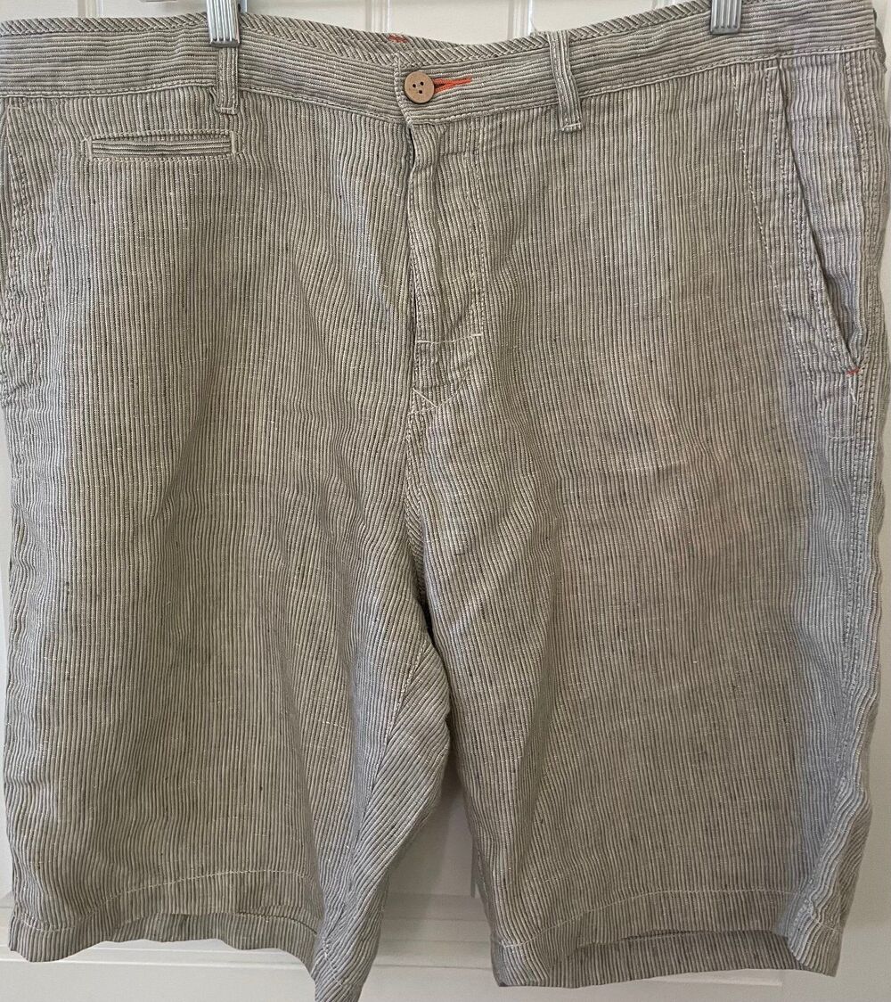 Tommy Bahama Men's Linen Shorts Size 36 Striped Resort Casual